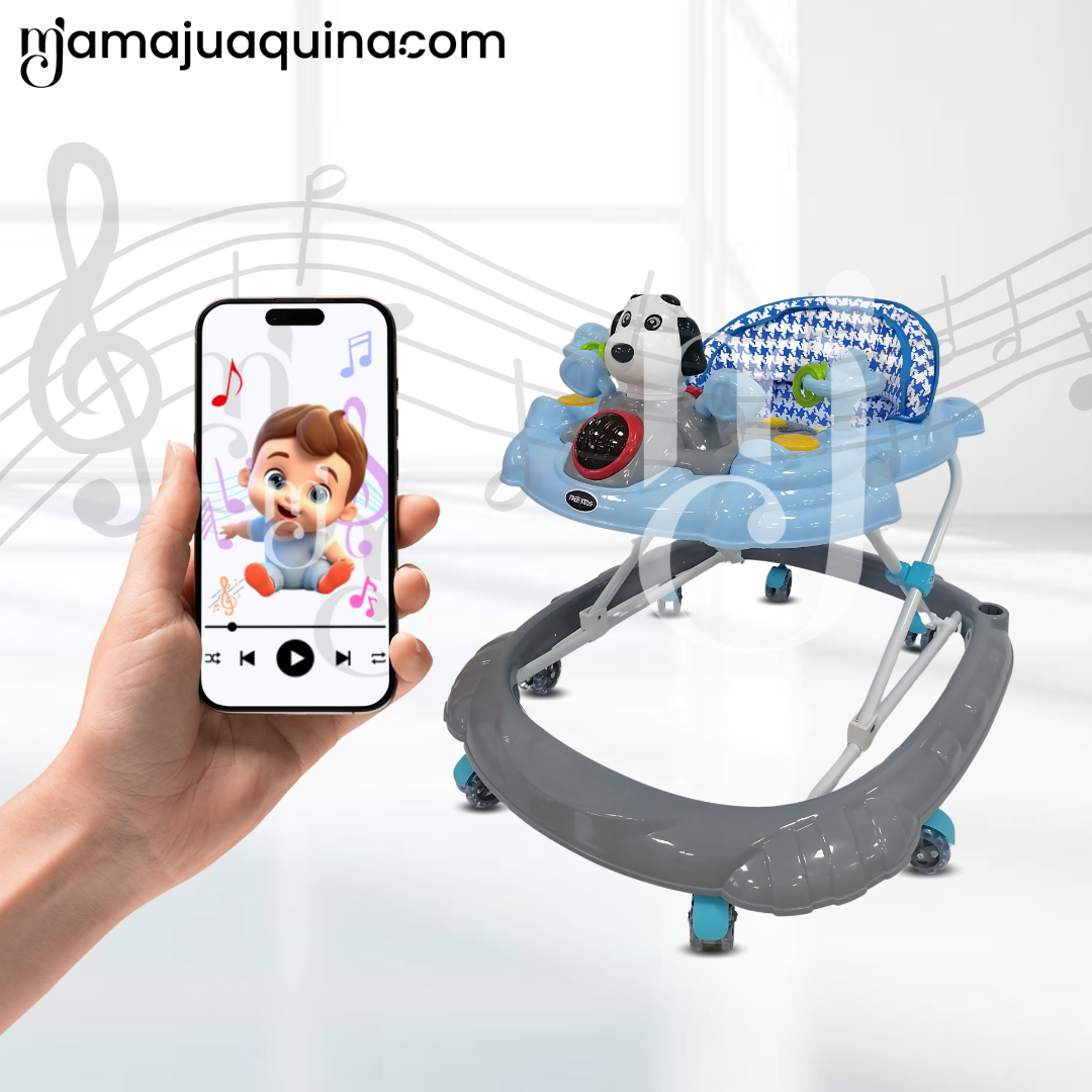 ANDADOR MUSICAL PLEGABLE «SNOOPY MUSIC» BLUETOOTH LIGHT BLUE - 5