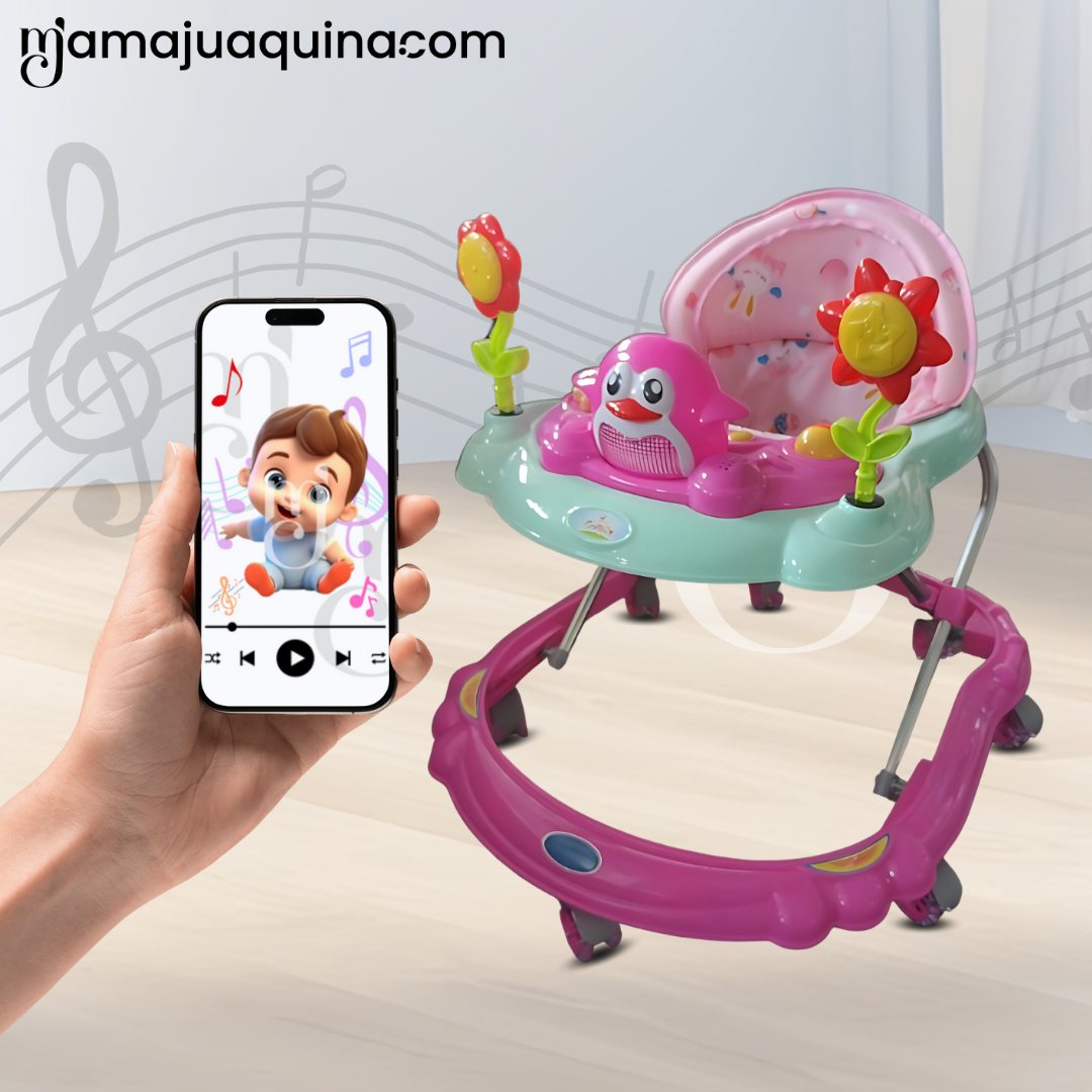 ANDADOR MUSICAL CON BLUETOOTH «HAPPY PENGUIN II» PINK - 6
