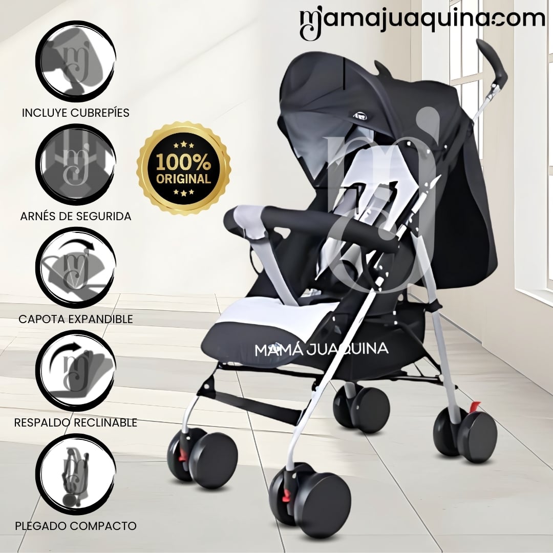 COCHE BASTÓN DE LUJO «CIANNO» EDICION LIMITADA BLACK - 1