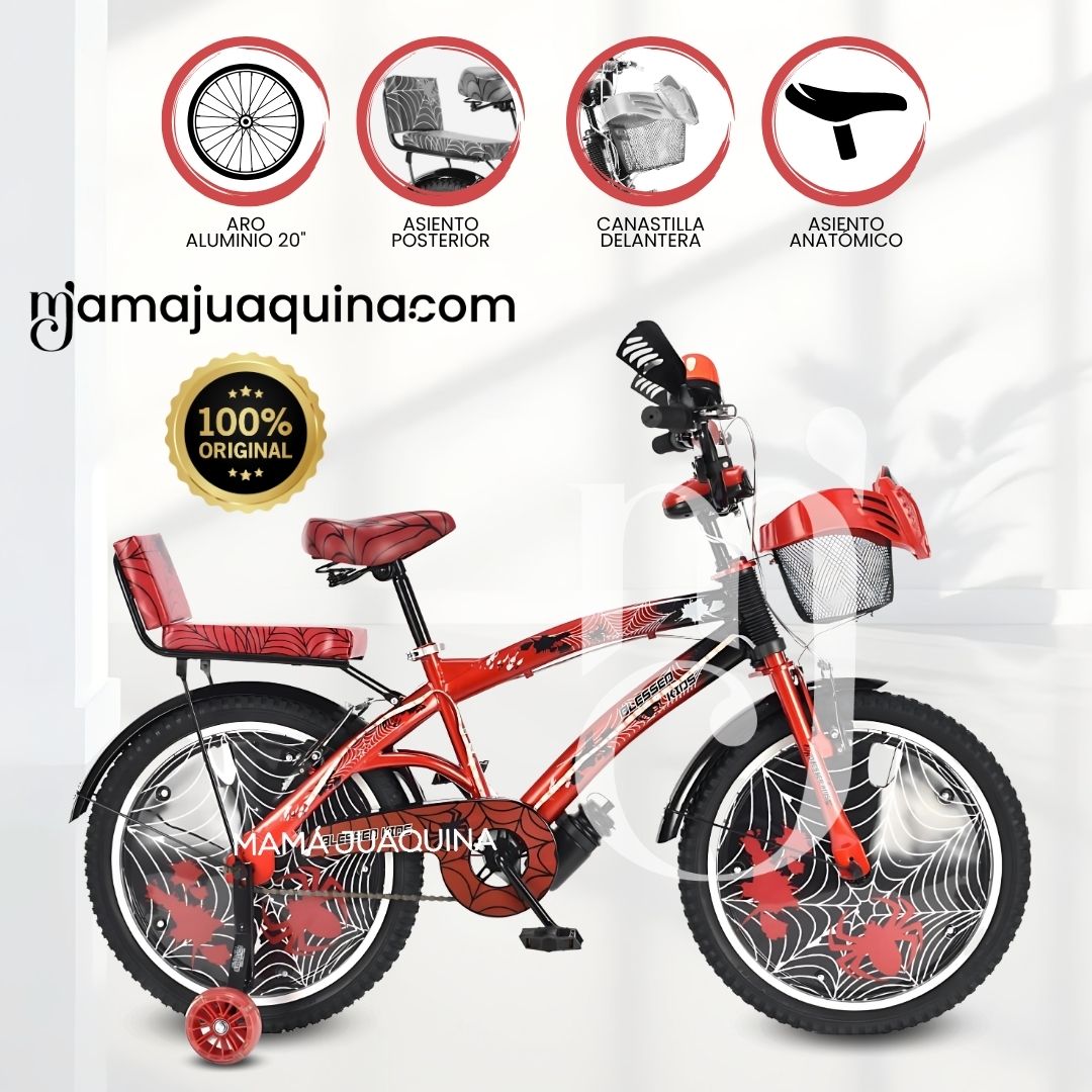 BICICLETA PARA NIÑO ARO 20 «SPIDER BIKE III» RED - 1