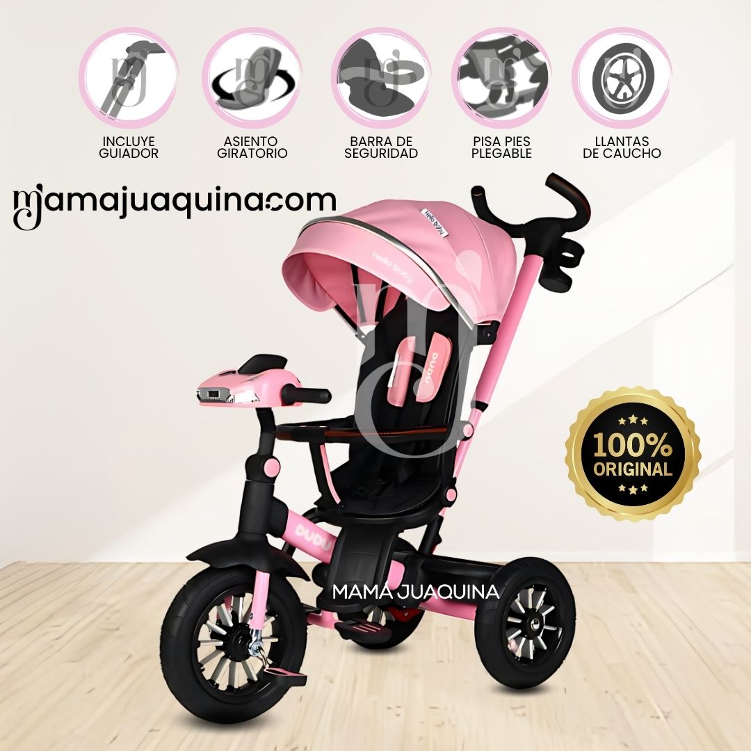 TRICICLO GUIADOR MUSICAL «DUDU» PINK - 1