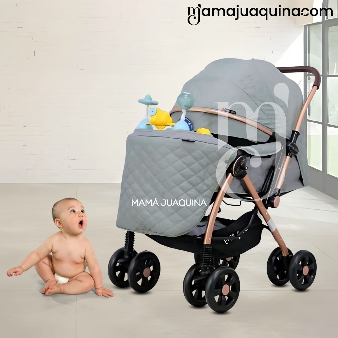 COCHE CUNA MUSICAL CON BLUETOOTH «NEW SUMMER» LIGHT GREEN - 5