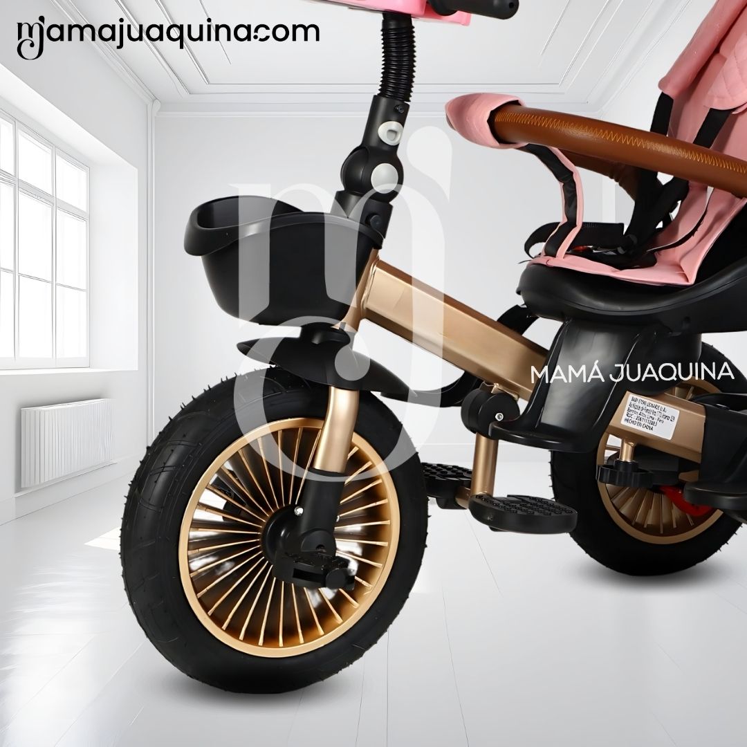 TRICICLO GUIADOR 3 EN 1 «GOLDEN PRIME» CON BLUETOOTH PINK - 4