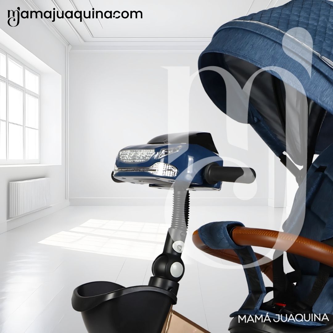 TRICICLO GUIADOR 3 EN 1 «GOLDEN PRIME» CON BLUETOOTH BLUE - 2