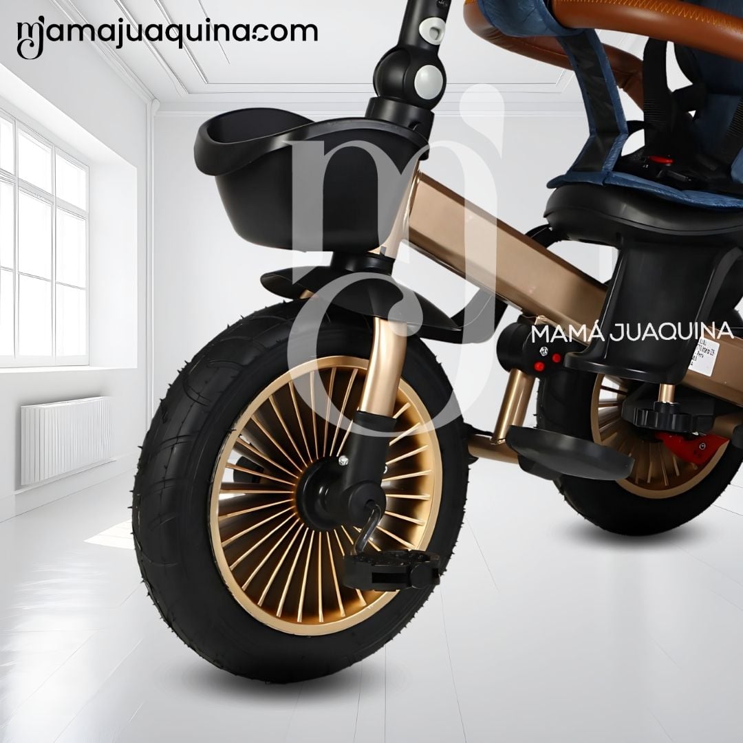 TRICICLO GUIADOR 3 EN 1 «GOLDEN PRIME» CON BLUETOOTH BLUE - 3
