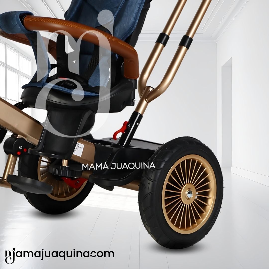 TRICICLO GUIADOR 3 EN 1 «GOLDEN PRIME» CON BLUETOOTH BLUE - 5