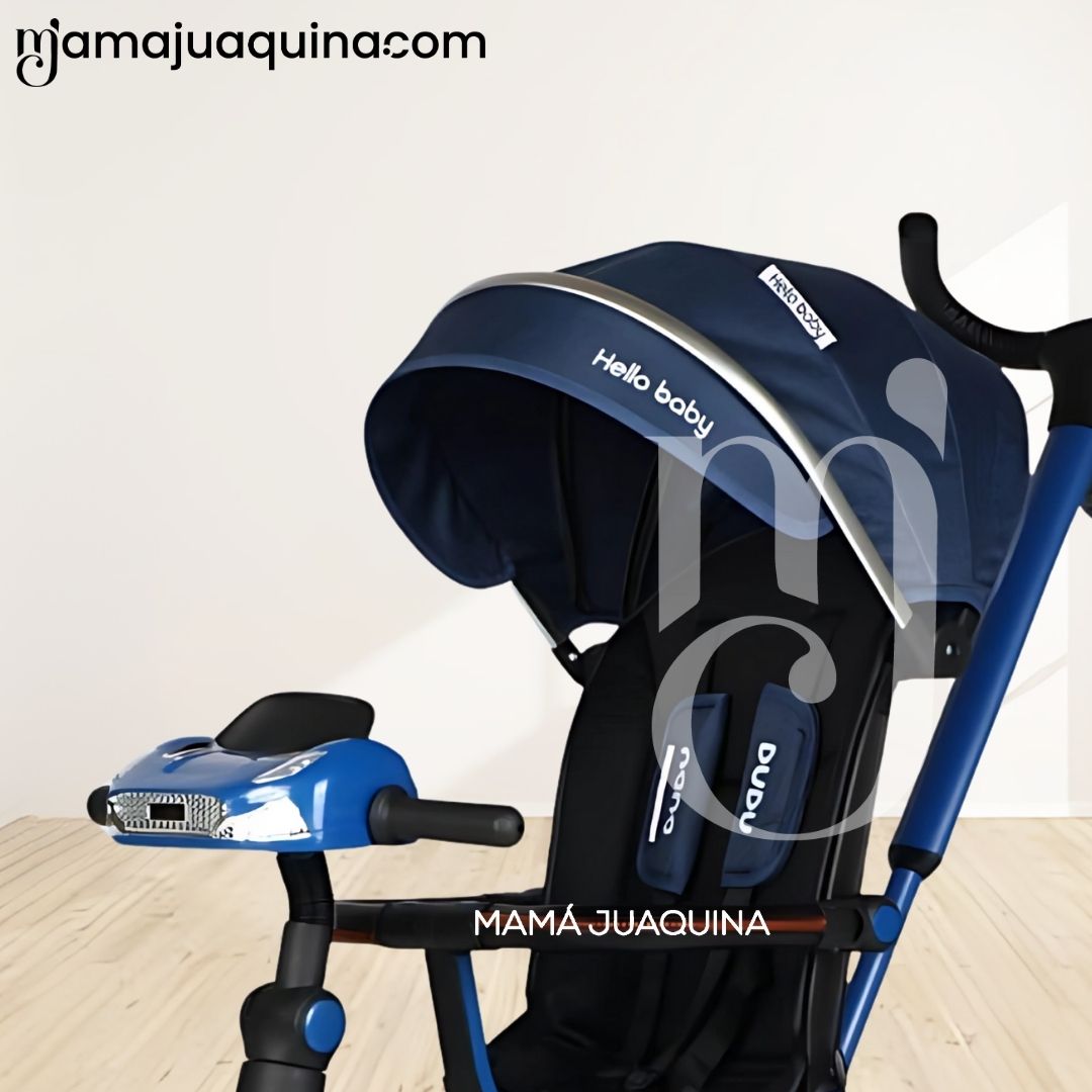 TRICICLO GUIADOR MUSICAL «DUDU» BLUE - 4