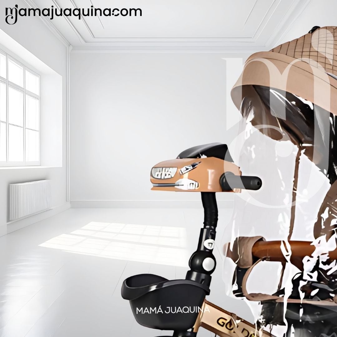 TRICICLO GUIADOR 3 EN 1 «GOLDEN PRIME» CON BLUETOOTH BEIGE - 2