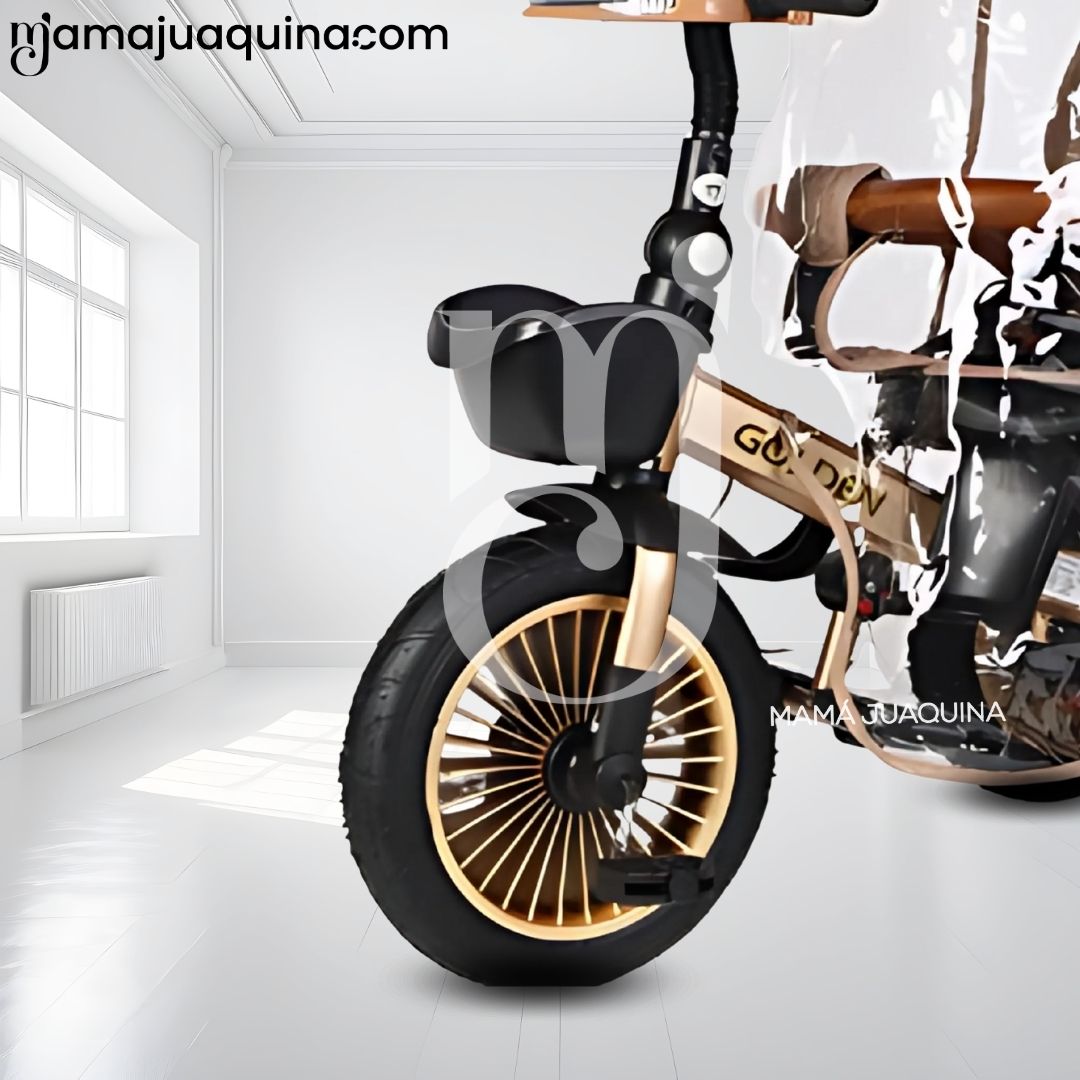 TRICICLO GUIADOR 3 EN 1 «GOLDEN PRIME» CON BLUETOOTH BEIGE - 3