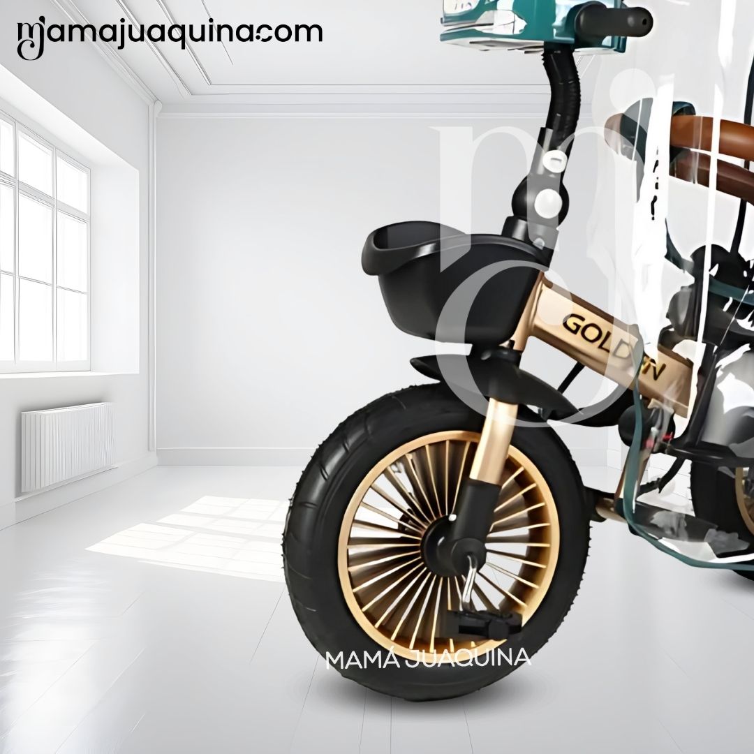 TRICICLO GUIADOR 3 EN 1 «GOLDEN PRIME» CON BLUETOOTH GREEN - 2