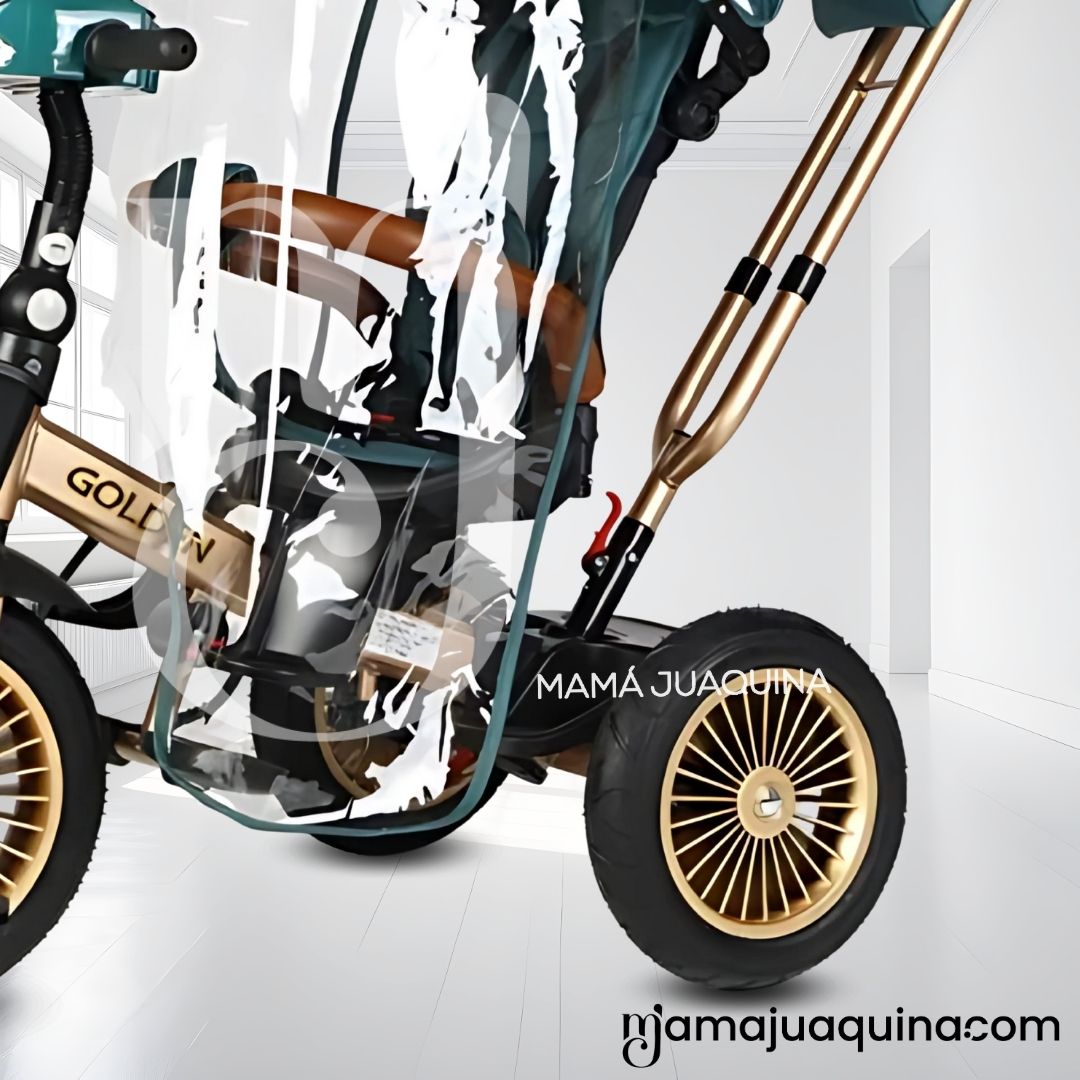 TRICICLO GUIADOR 3 EN 1 «GOLDEN PRIME» CON BLUETOOTH GREEN - 4