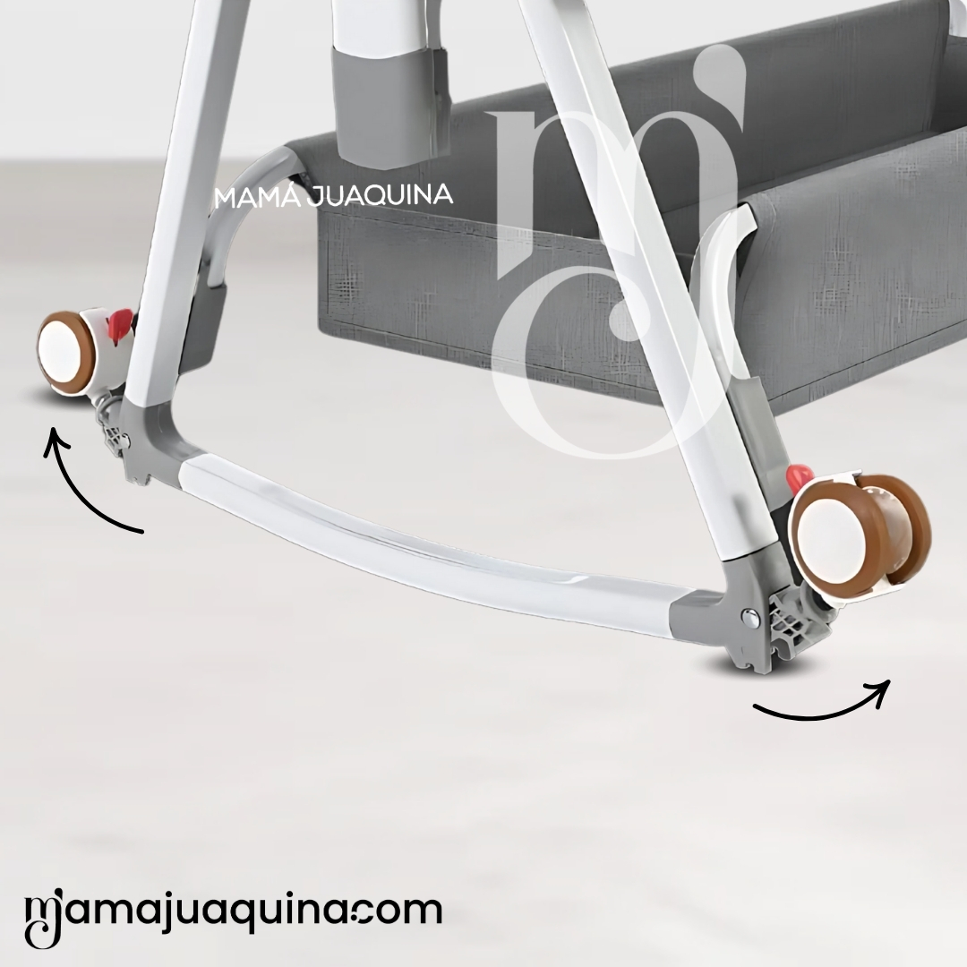 CUNA COLECHO MECEDORA 2 EN 1 «PLATINIUM DUDU» BLACK - 6