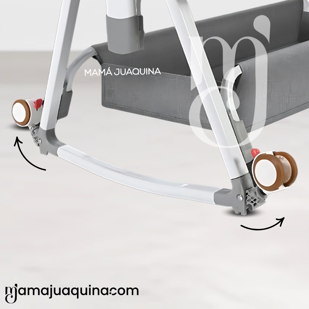 CUNA COLECHO MECEDORA 2 EN 1 «PLATINIUM DUDU» GRAY - 6