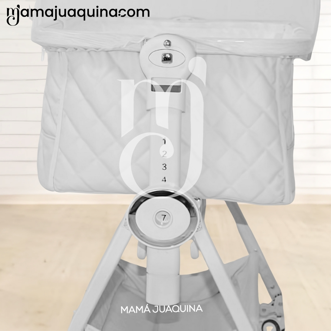 CUNA COLECHO MECEDORA PLEGABLE 2 EN 1 «LONE» DE LUJO GRAY - 5
