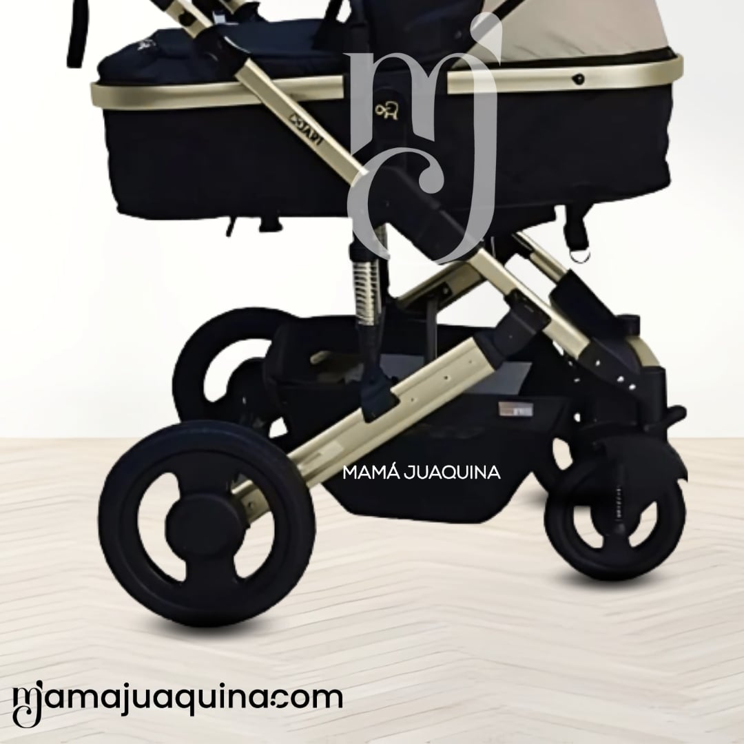 COCHE CUNA MOISÉS DE LUJO «PRADO GOLD» BEIGE - 4