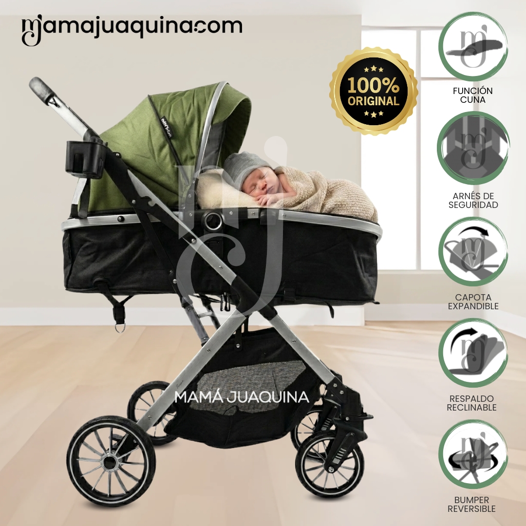 COCHE MOISÉS DE LUJO «IBIZA» EDICIÓN LIMITADA GREEN - 1
