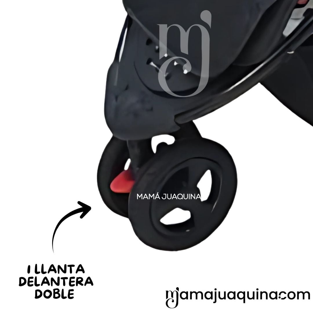 COCHE CUNA DEPORTIVO 3 RUEDAS «DELTA SPORT» BLACK - 5