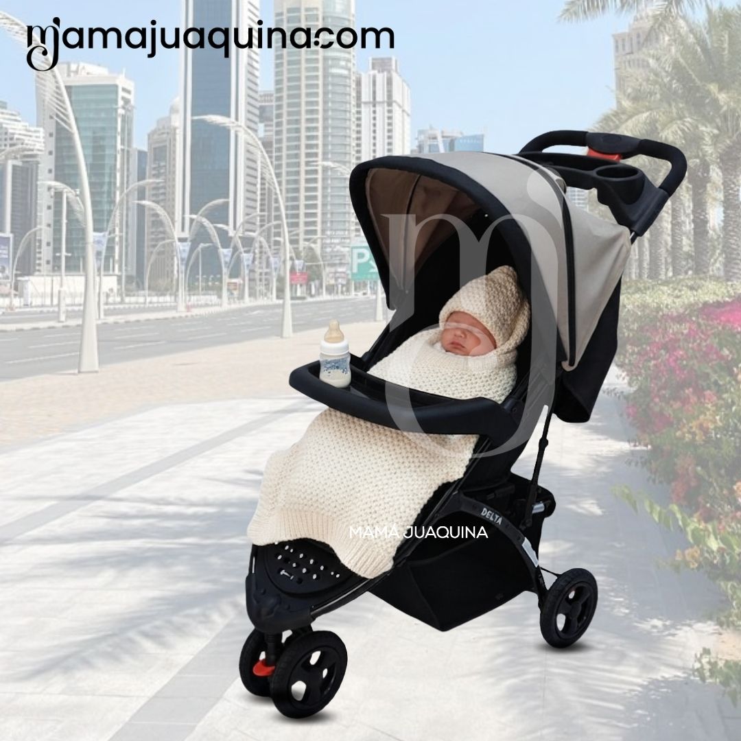 COCHE CUNA DEPORTIVO 3 RUEDAS «DELTA SPORT» BEIGE - 2