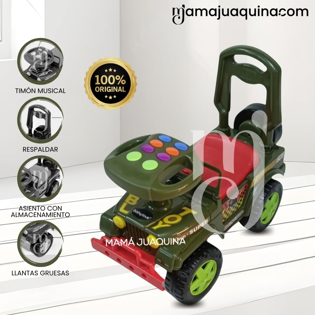 CORREPASILLO BUGGY JEEP «TROY» CON TIMON MUSICAL GREEN - 1