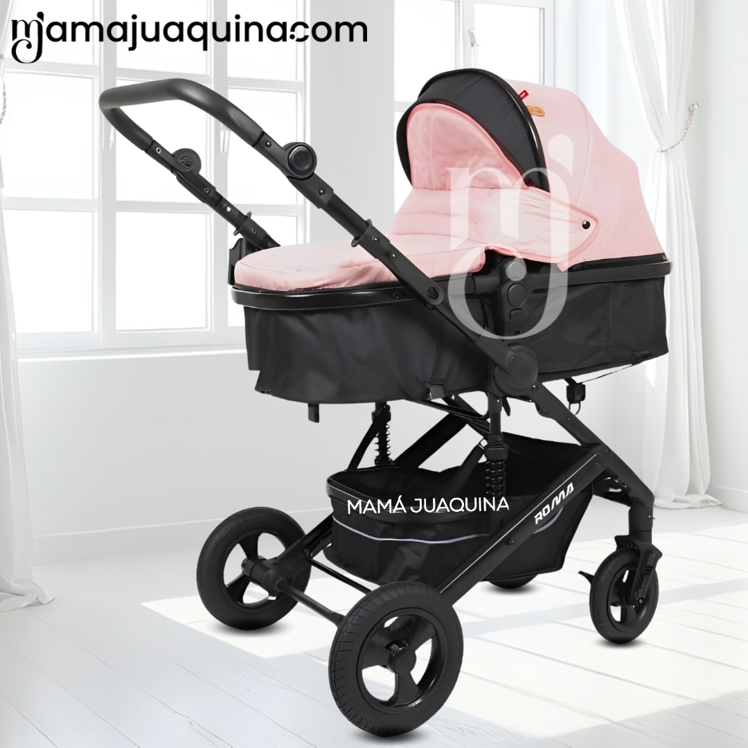 COCHE MOISÉS TRAVEL SYSTEM «ROMA NEW» DE LUJO PINK - 5