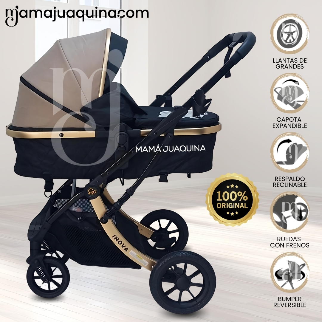 COCHE MOISÉS TRAVEL SYSTEM «INOVA PLUS» DE LUJO BEIGE - 1