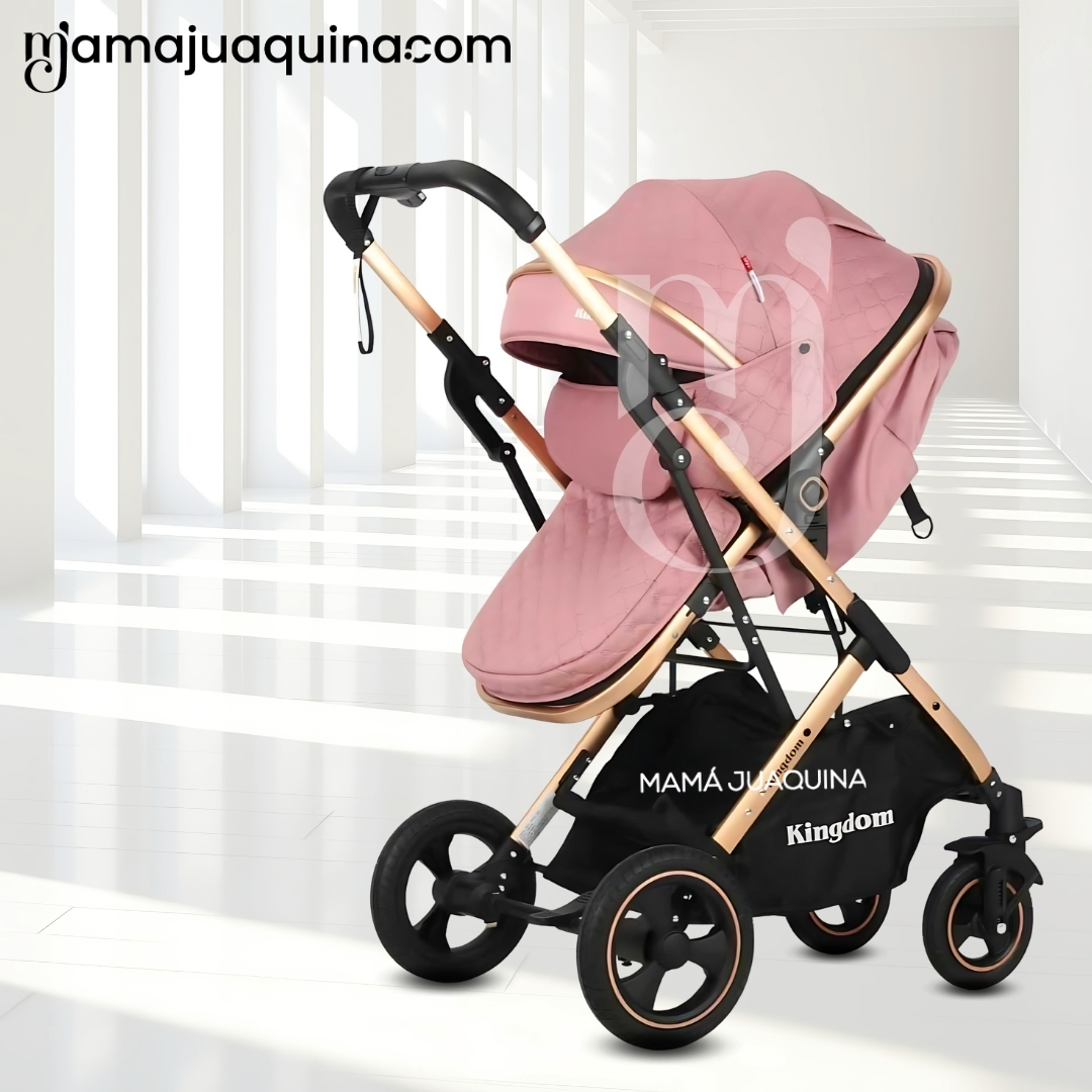 COCHE MOISÉS TRAVEL SYSTEM «BARBARA» CON BOLSA PAÑALERA ROSA - 5