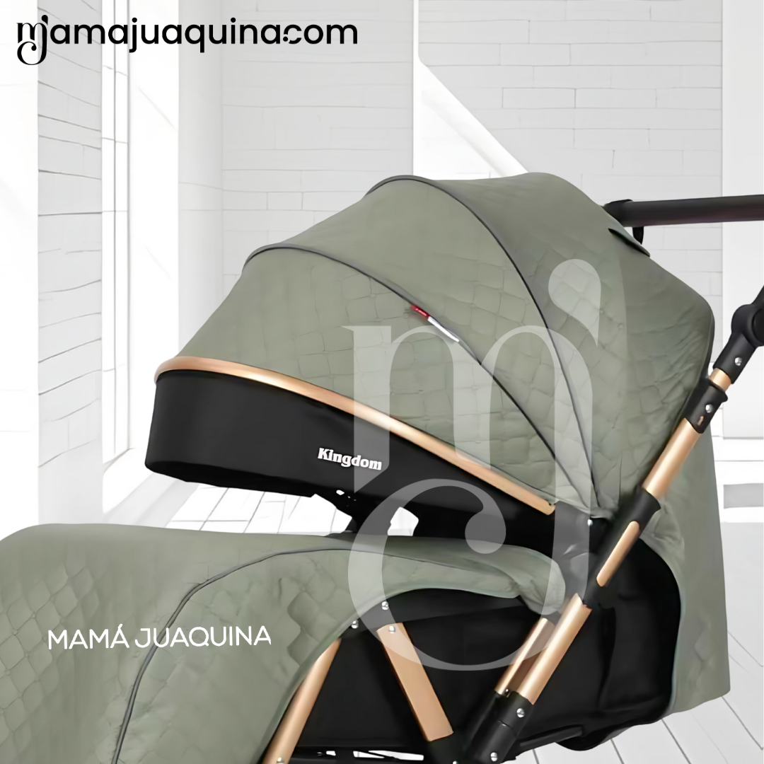 COCHE CUNA «TURQUIA PREMIUM» CON MOCHILA PAÑALERA GREEN - 5