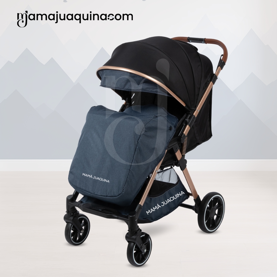 COCHE MALETA DE LUJO «WIN» CON BANDEJA DE COMER BLUE - 5
