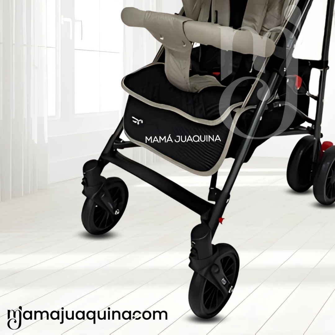 COCHE BASTÓN DE LUJO «RAYO PLUS» MANGO GIRATORIO BEIGE - 5