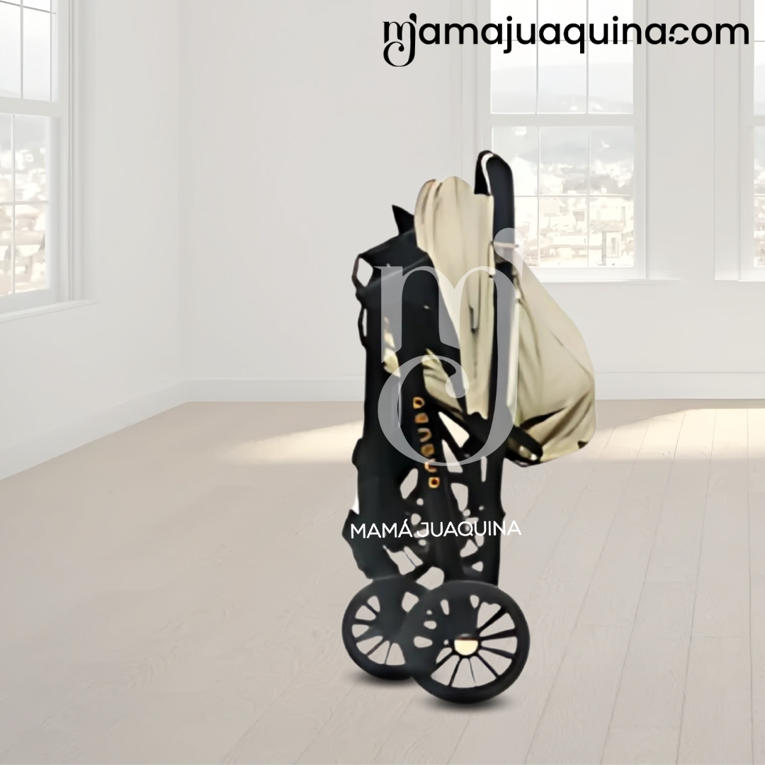 COCHE MALETA DE LUJO «GENOVIA» MANGO REVERSIBLE BEIGE - 6