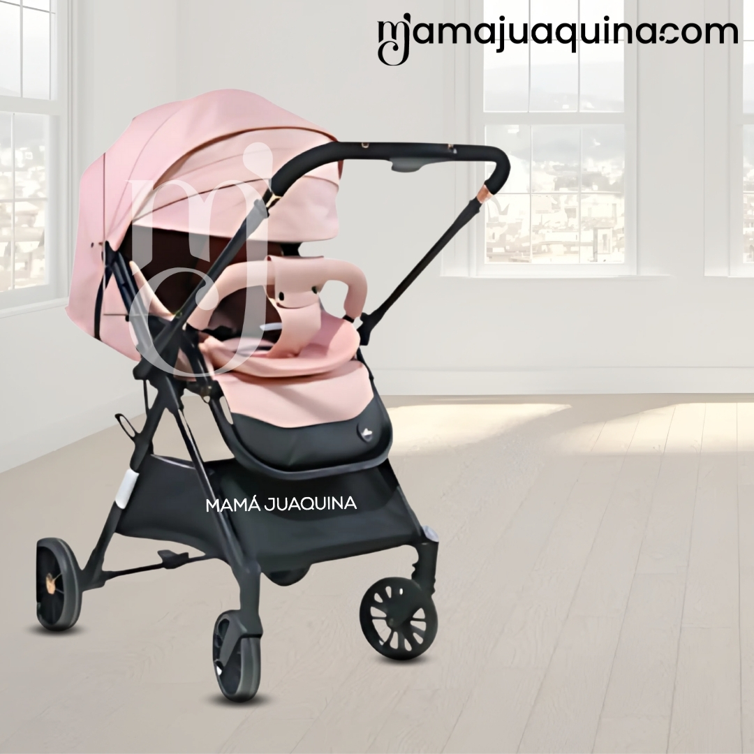 COCHE MALETA DE LUJO «GENOVIA» MANGO REVERSIBLE PINK - 4