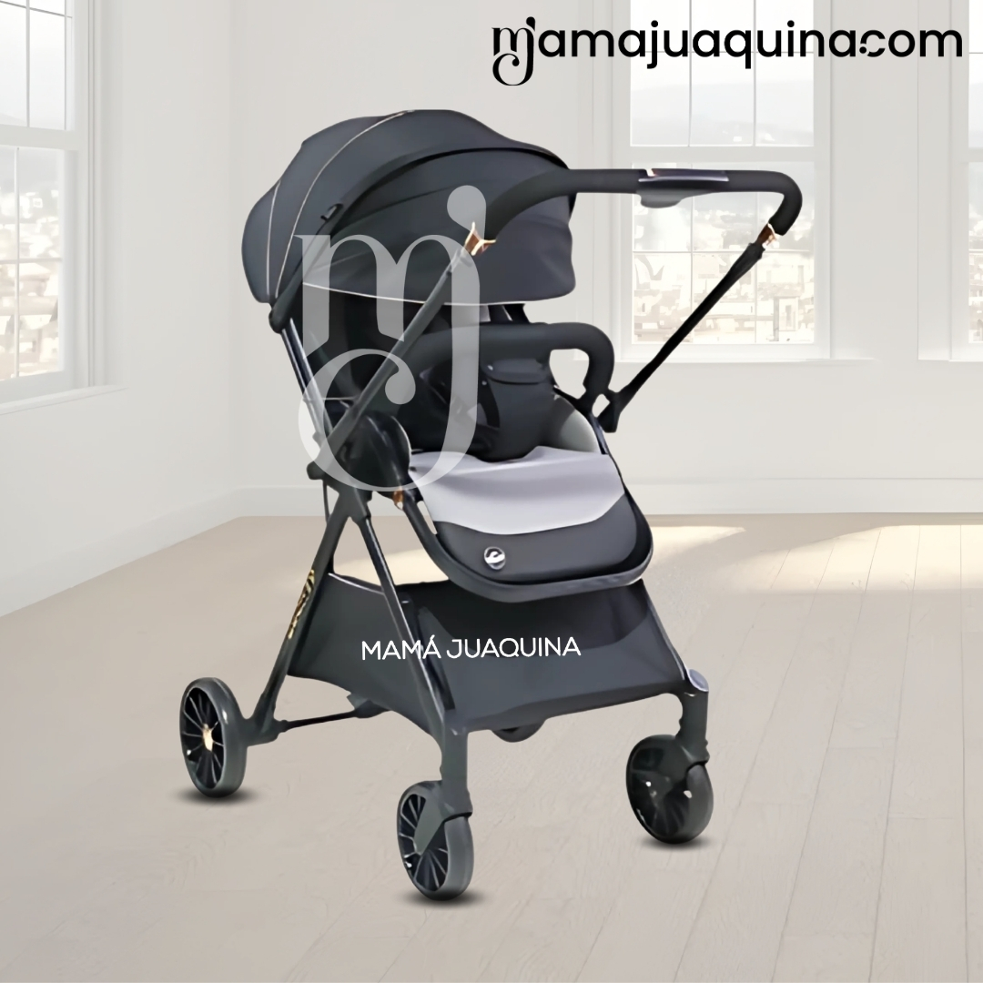 COCHE MALETA DE LUJO «GENOVIA» MANGO REVERSIBLE BLACK - 3