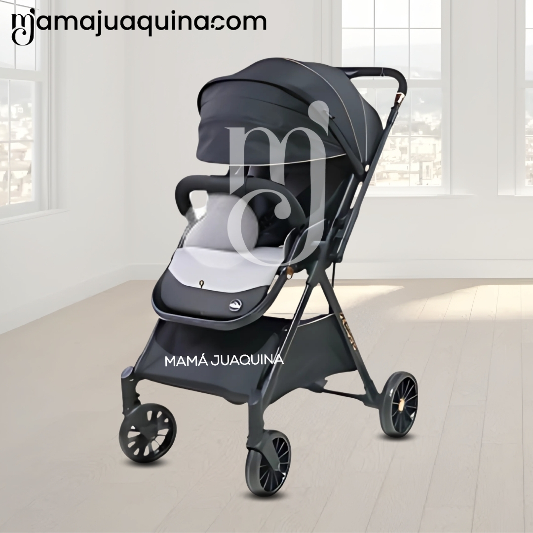 COCHE MALETA DE LUJO «GENOVIA» MANGO REVERSIBLE BLACK - 4