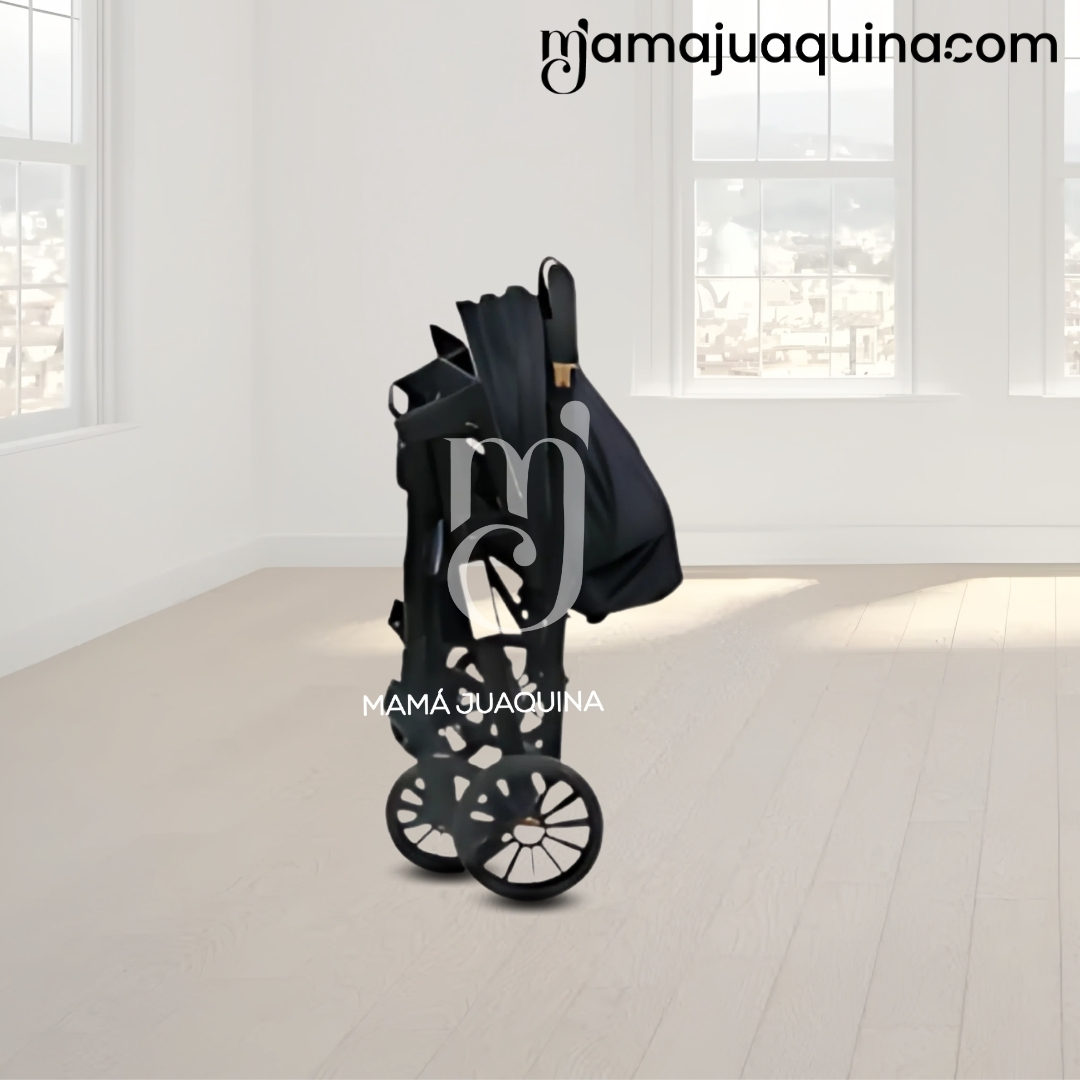 COCHE MALETA DE LUJO «GENOVIA» MANGO REVERSIBLE BLACK - 5