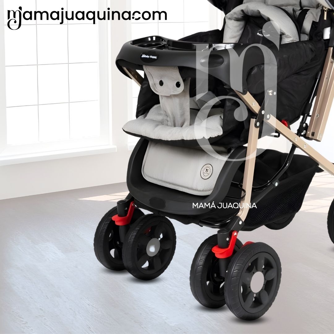 COCHE CUNA BABY HAPPY «VINTAGE NEW» BLACK - 2