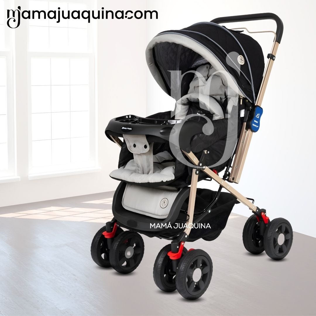 COCHE CUNA BABY HAPPY «VINTAGE NEW» BLACK - 5