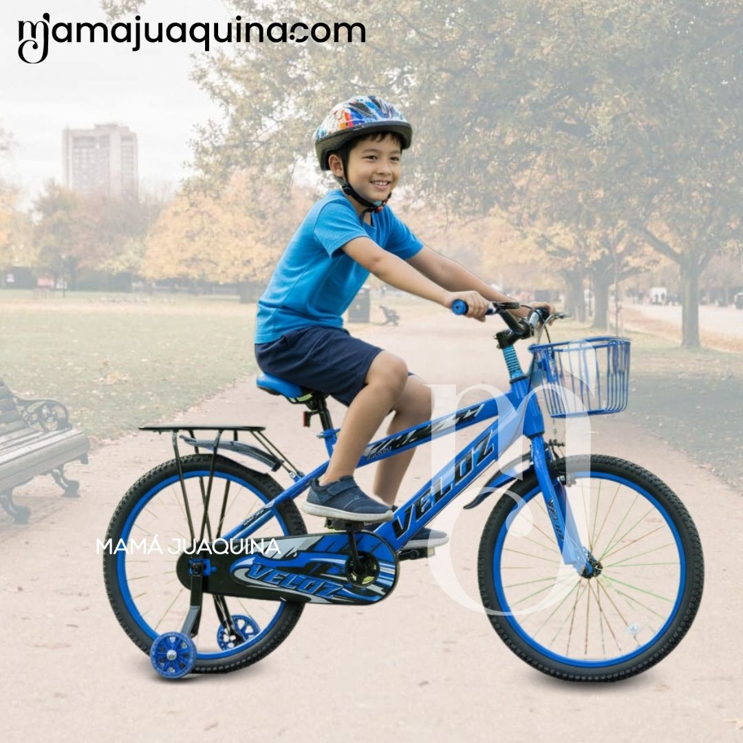 BICICLETA PARA NIÑO ARO 16 «SPORT VZ» CON CANASTA BLUE - 5