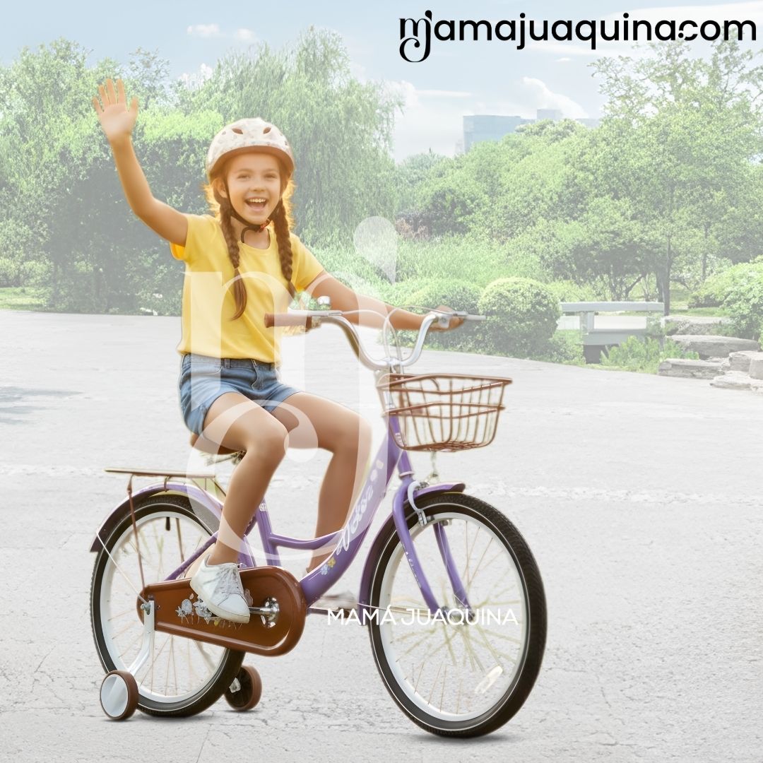 BICICLETA PARA NIÑA ARO 20 «NEW LADY» CON CANASTA PURPLE - 5