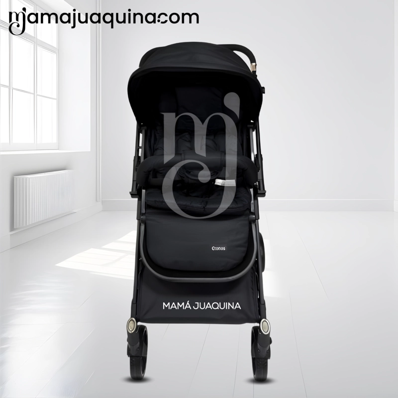 COCHE MALETA DE LUJO «CRONOS» MANGO REVERSIBLE BLACK - 4