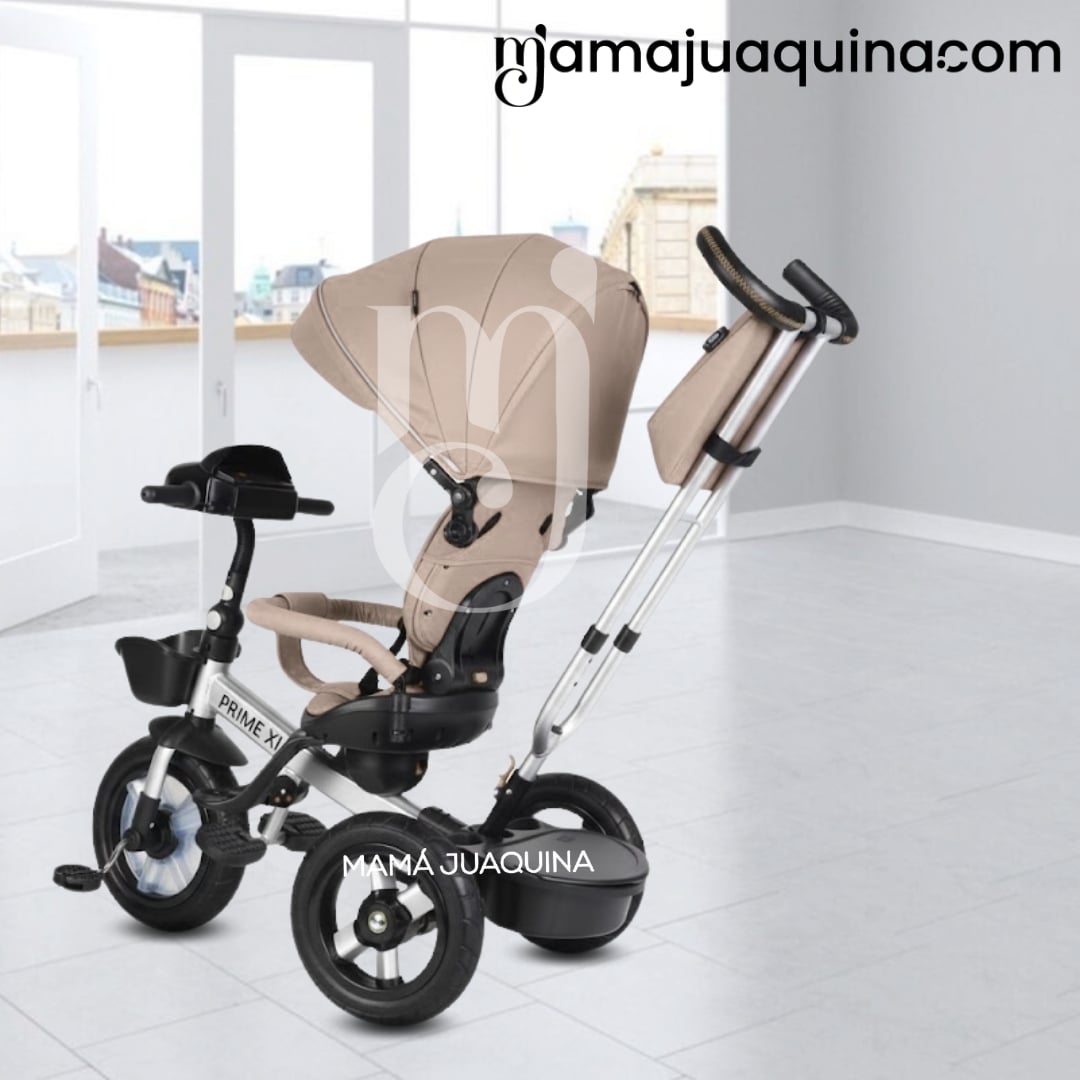 TRICICLO GUIADOR GIRATORIO «PRIME XL» PARA NIÑOS BEIGE - 3
