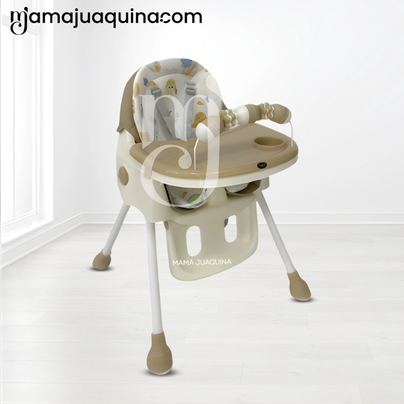 SILLA DE COMER DIDACTICO «ARIS» CON JUGUETE BEIGE - 2