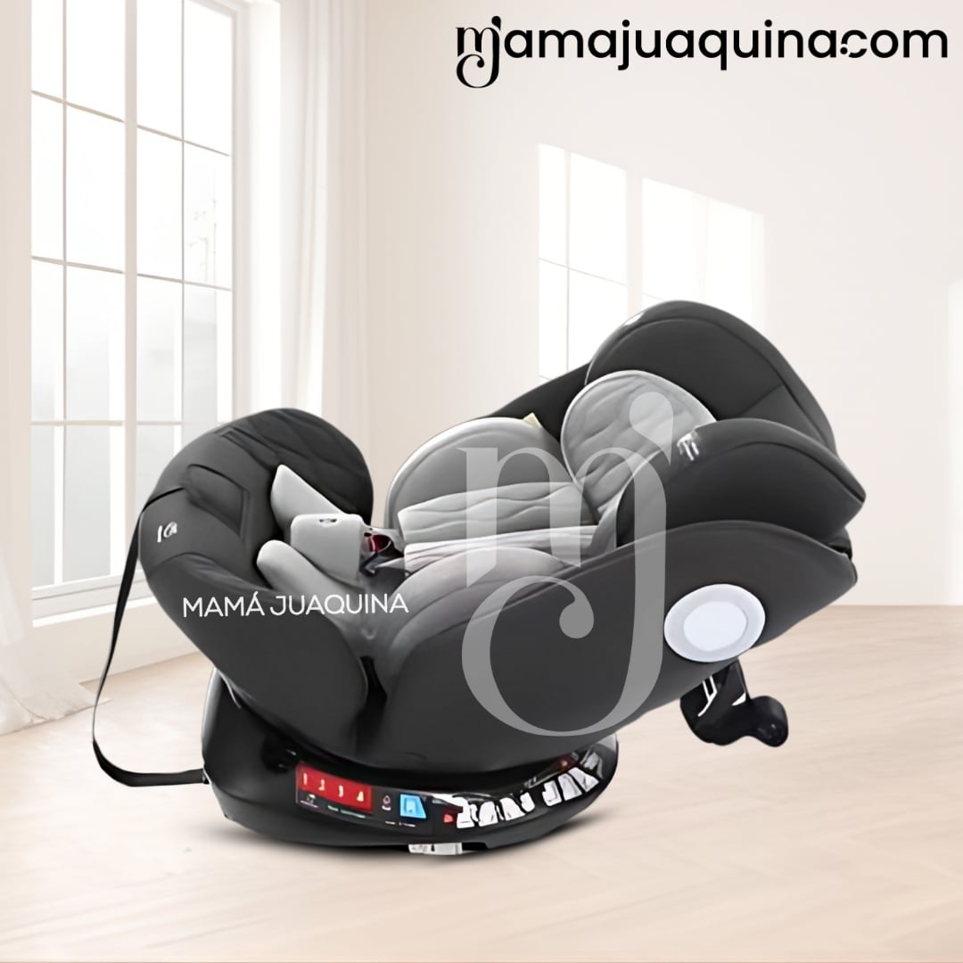 SILLA DE AUTO GIRATORIA 360° «ESSIA» DE LUJO GRAY - 5