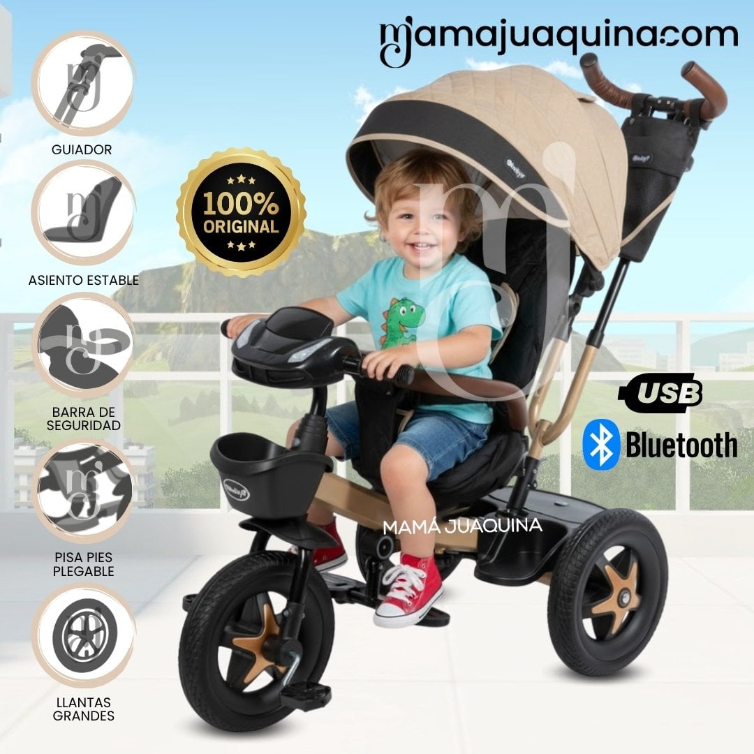 TRICICLO GUIADOR GIRATORIO «SALAN» EDICIÓN LIMITADA BEIGE - 1
