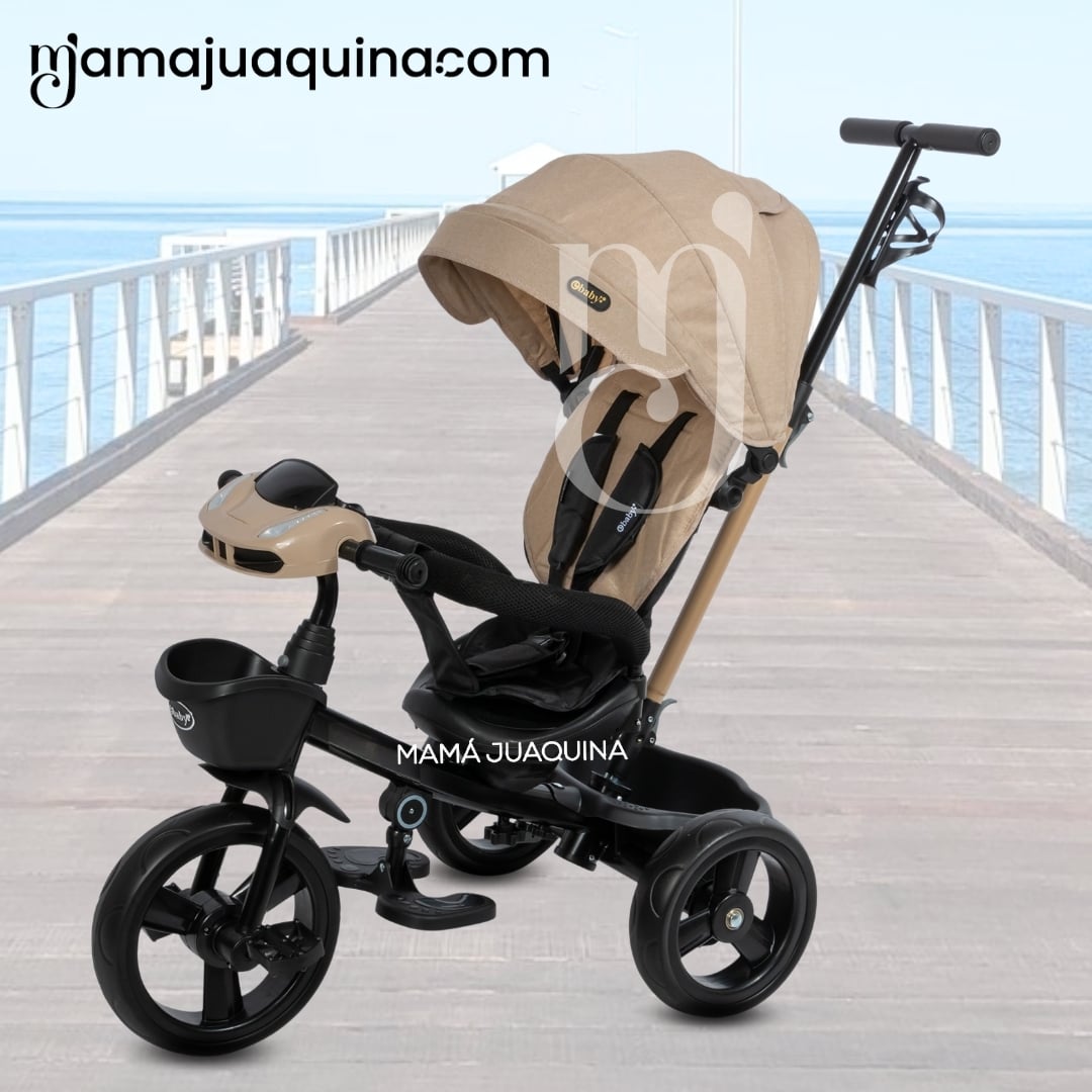TRICICLO GUIADOR GIRATORIO «WUNDER» EDICIÓN LIMITADA BEIGE - 5