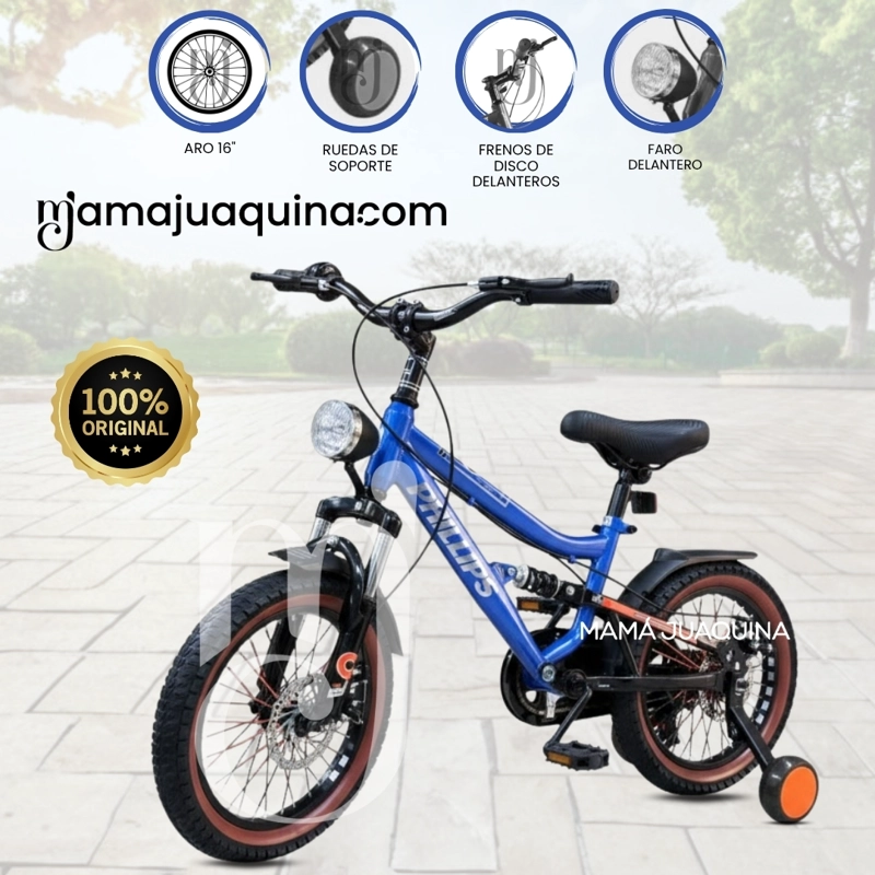 BICICLETA DEPORTIVA ARO 16 «ROCKET» PARA NIÑOS BLUE - 1