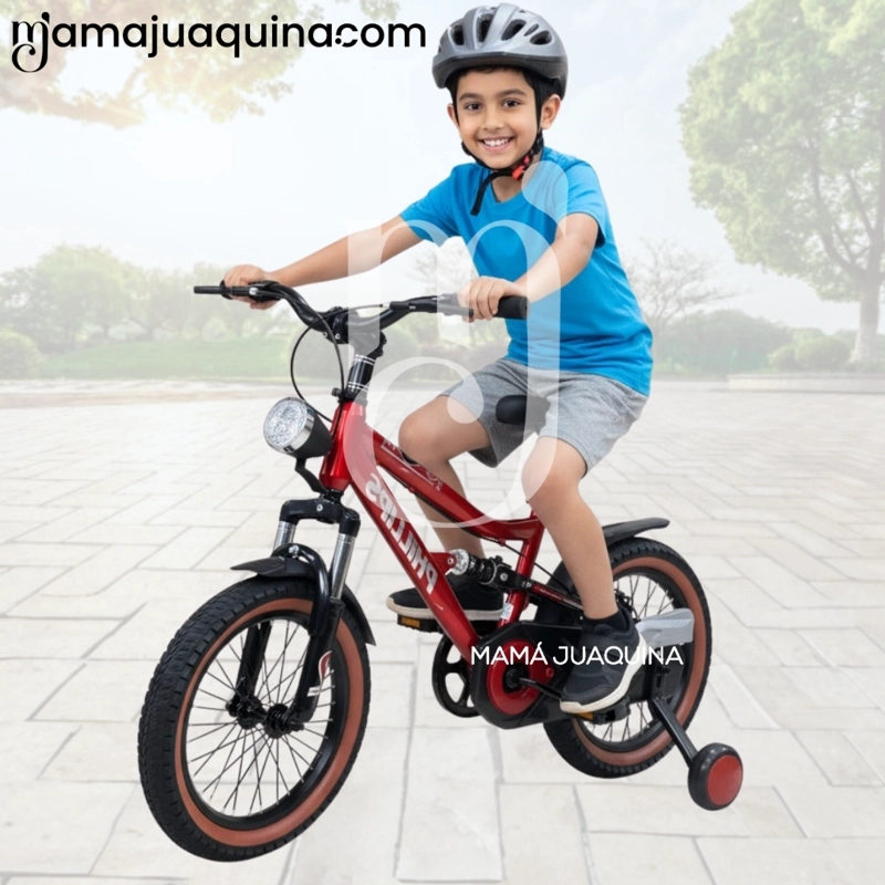 BICICLETA DEPORTIVA ARO 16 «ROCKET» PARA NIÑOS RED - 4