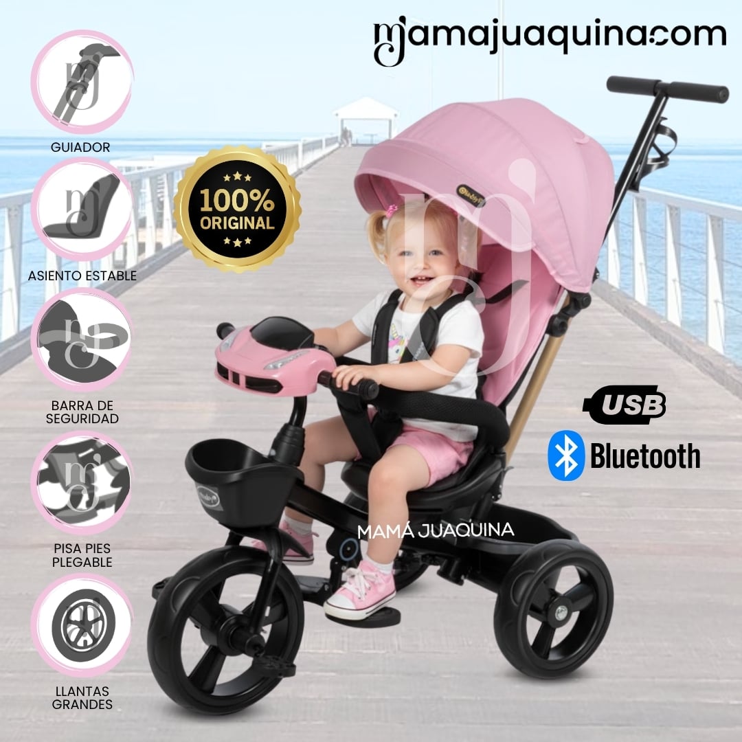 TRICICLO GUIADOR GIRATORIO «WUNDER» EDICIÓN LIMITADA PINK - 1