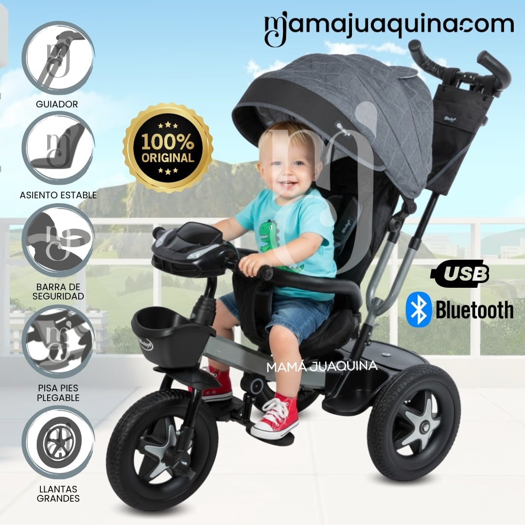 TRICICLO GUIADOR GIRATORIO «SALAN» EDICIÓN LIMITADA GRAY - 1
