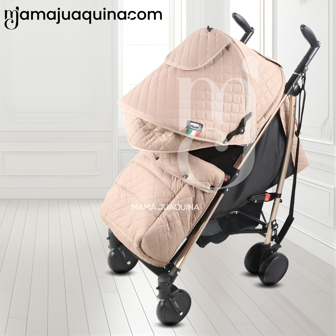 COCHE BASTÓN DE LUJO «SINNIA II» CON MANILLAR GIRATORIO BEIGE - 2