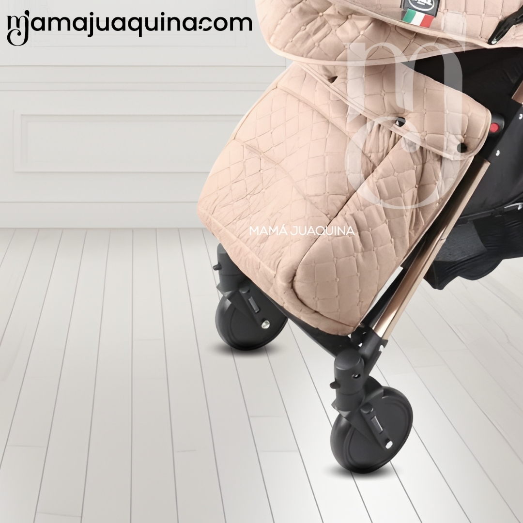 COCHE BASTÓN DE LUJO «SINNIA II» CON MANILLAR GIRATORIO BEIGE - 5